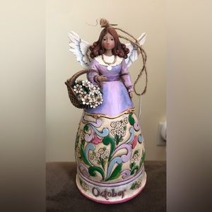 Jim Shore Heartwood Creek 4012559 OCTOBER ANGEL Figurine Cosmos Opal